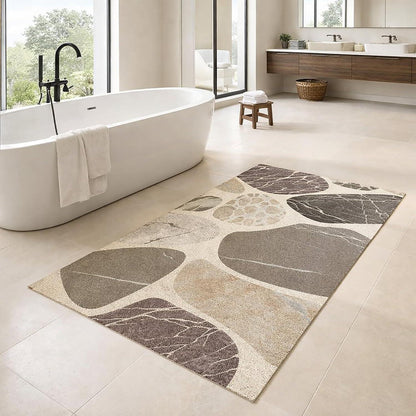 Rutschfeste Duschmatte 110x130 cm - Steinmuster & Antirutsch