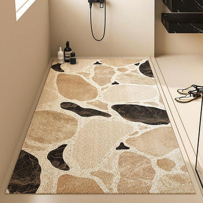 Rutschfeste Duschmatte 120x150 cm – Steinmuster & Zuschneidbar
