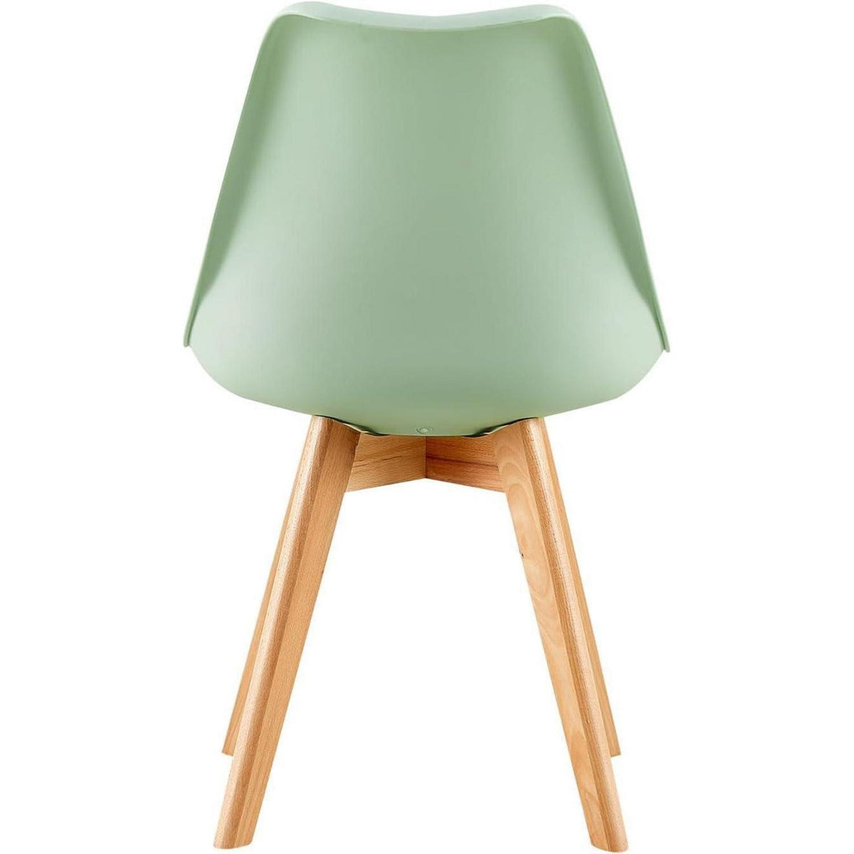 Skandinavischer Esszimmerstuhl Retro Grün, 4er Set mit Polsterung