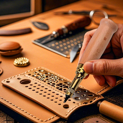Lochstanzer Set mit 6 Größen für Papier, Leder & Filz