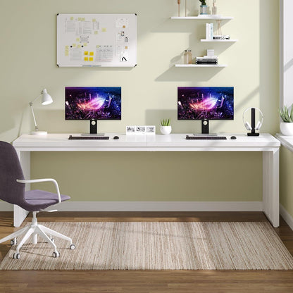 Großer Schreibtisch 180cm – Home Office PC Tisch mit Holzoptik
