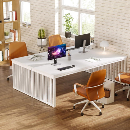 Großer Schreibtisch 180cm – Home Office PC Tisch mit Holzoptik