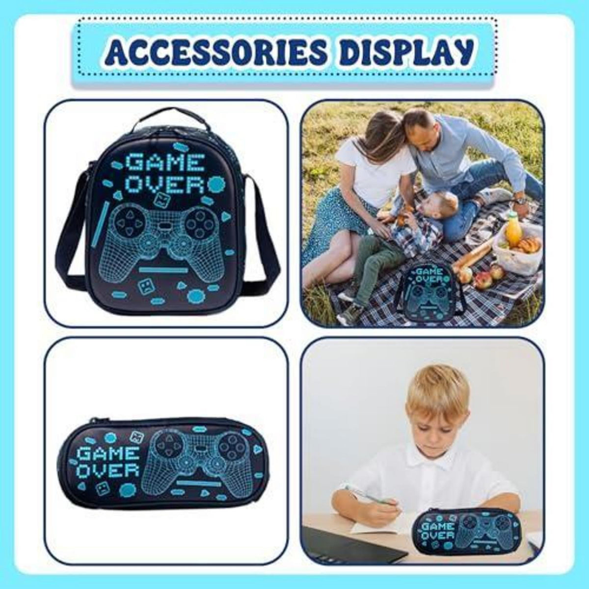 Rollrucksack Set für Kinder – Minzgrün, 6-8 Jahre
