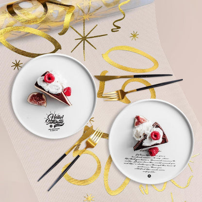 Tischläufer 50. Geburtstag Gold 28 cm x 10 m Rolle