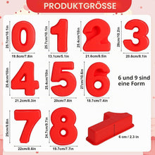 Silikon Zahlen Backform Set 0-9 | Kuchenformen für Geburtstag