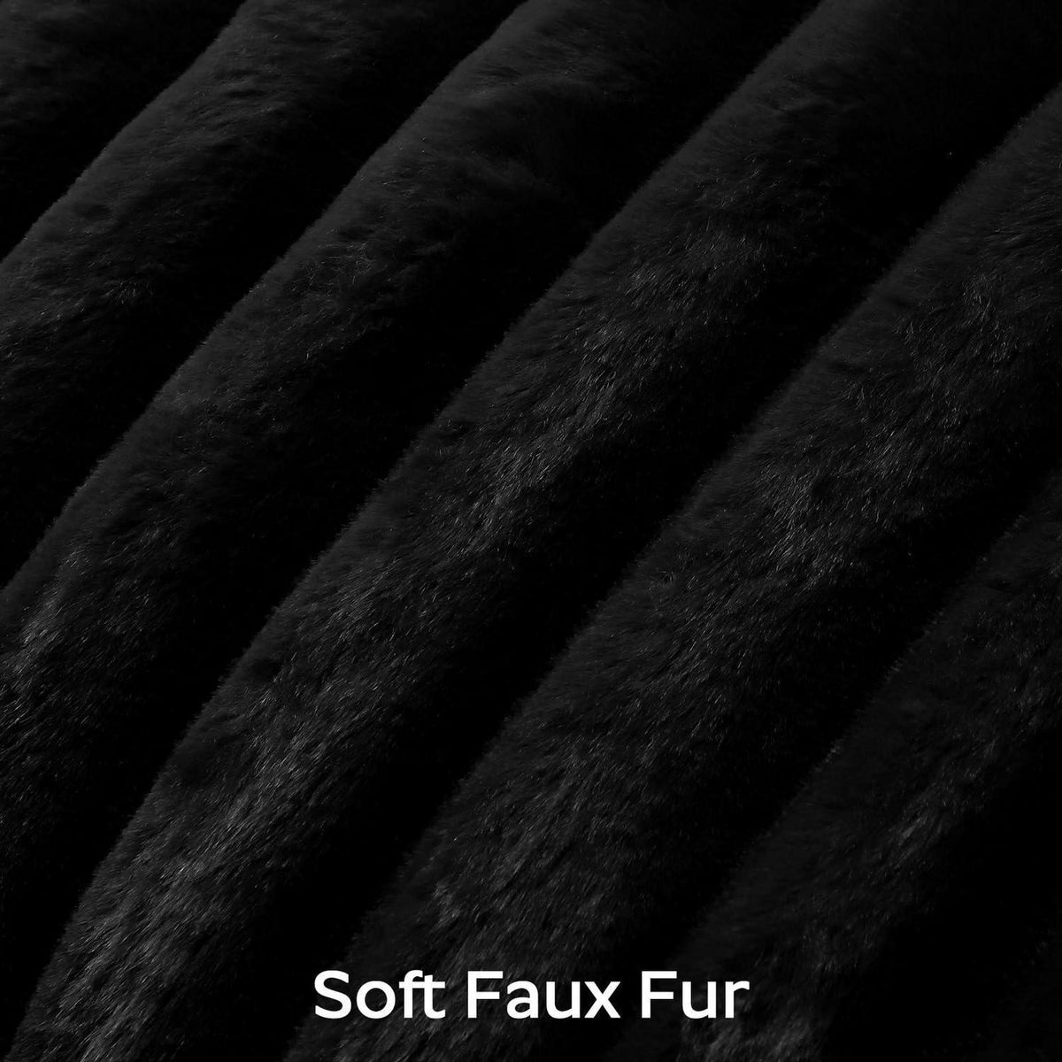Flauschiger Samt Kissenbezug Schwarz 50x50cm