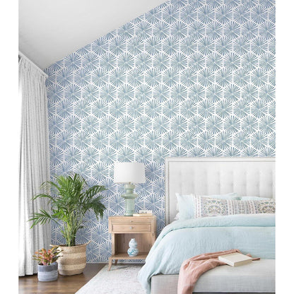 Selbstklebende Tapete Blau-Weiß Geometrisch 44cm x 10m