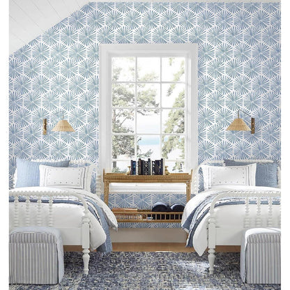 Selbstklebende Tapete Blau-Weiß Geometrisch 44cm x 10m