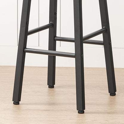HOOBRO Barhocker 2er Set mit Fußstütze – Schwarz