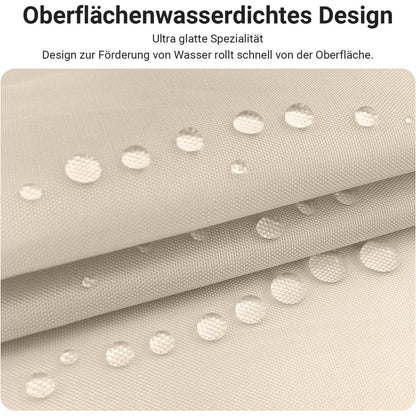 Duschvorhang 220x200 cm Beige, Wasserabweisend, Beschwerter Saum
