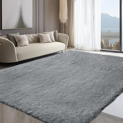 Flauschiger Hochflor Teppich Braun 275x370 cm – Wohnzimmer & Schlafzimmer