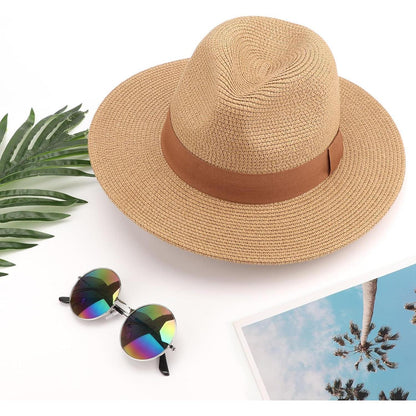 Damen Panama Hut mit breiter Krempe – Strohhut für Sommer & Strand