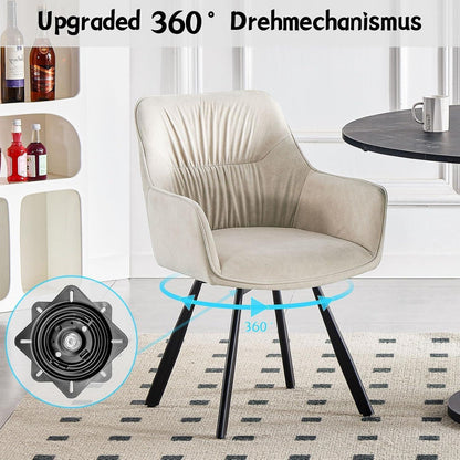 Drehbare Esszimmerstühle Set 6 | Ergonomisch & Komfortabel