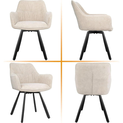 Drehbare Esszimmerstühle Set 6 | Ergonomisch & Komfortabel