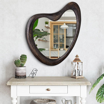 Asymmetrischer Wandspiegel 70x50cm – Rustikaler Badezimmer Spiegel