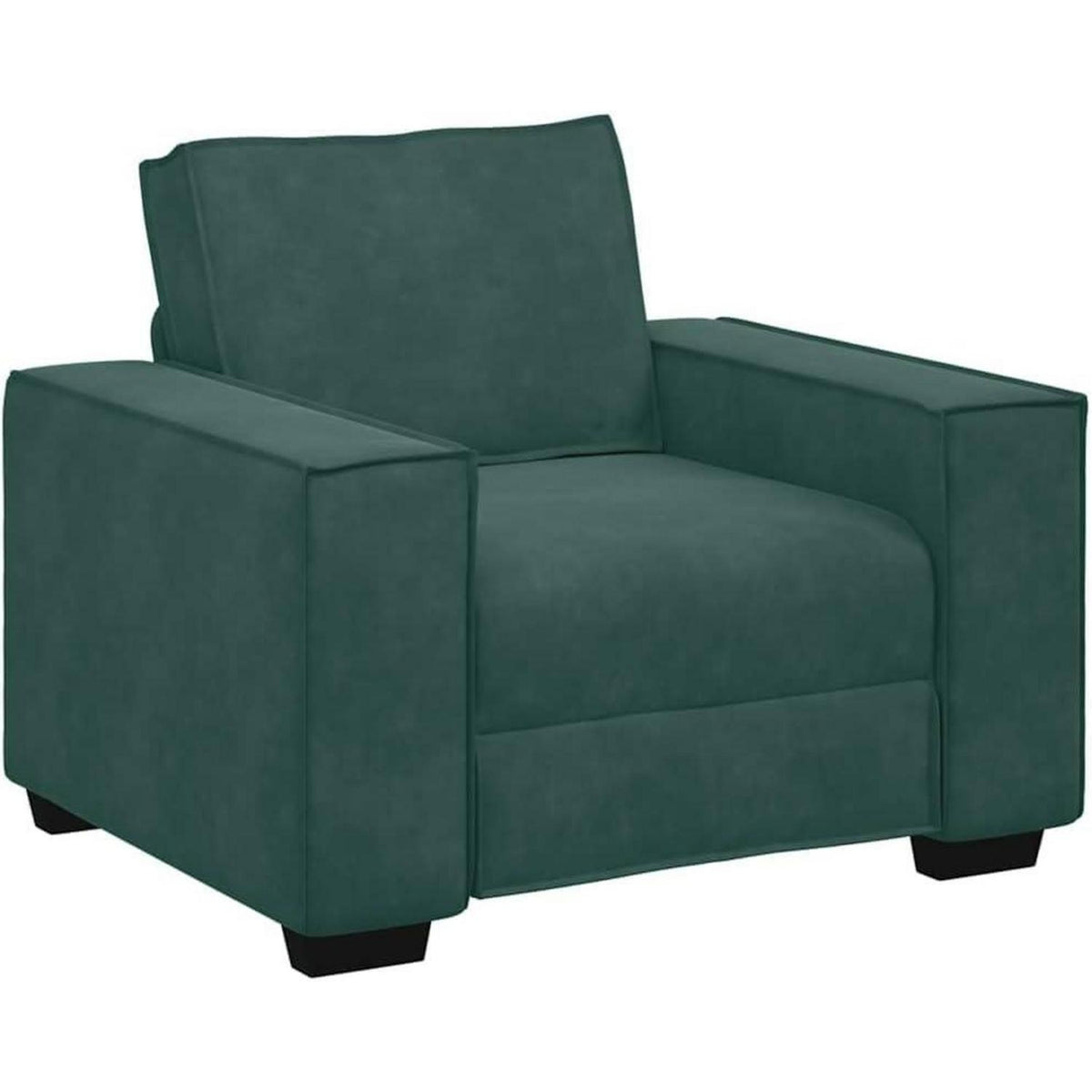 Dunkelgrüner Stoff-Sessel für Wohnzimmer & Schlafzimmer