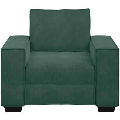 Dunkelgrüner Stoff-Sessel für Wohnzimmer & Schlafzimmer