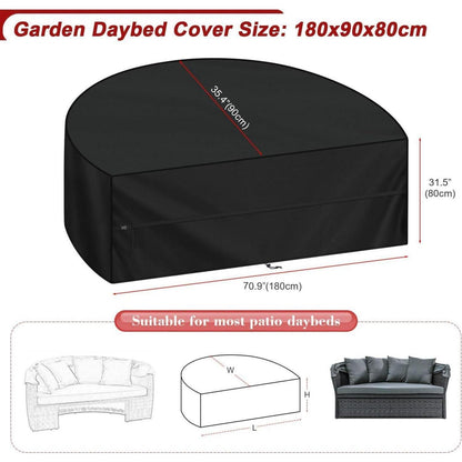 Wasserdichte Sonneninsel Abdeckhaube 180x90x80cm – Winterfest & UV-Schutz