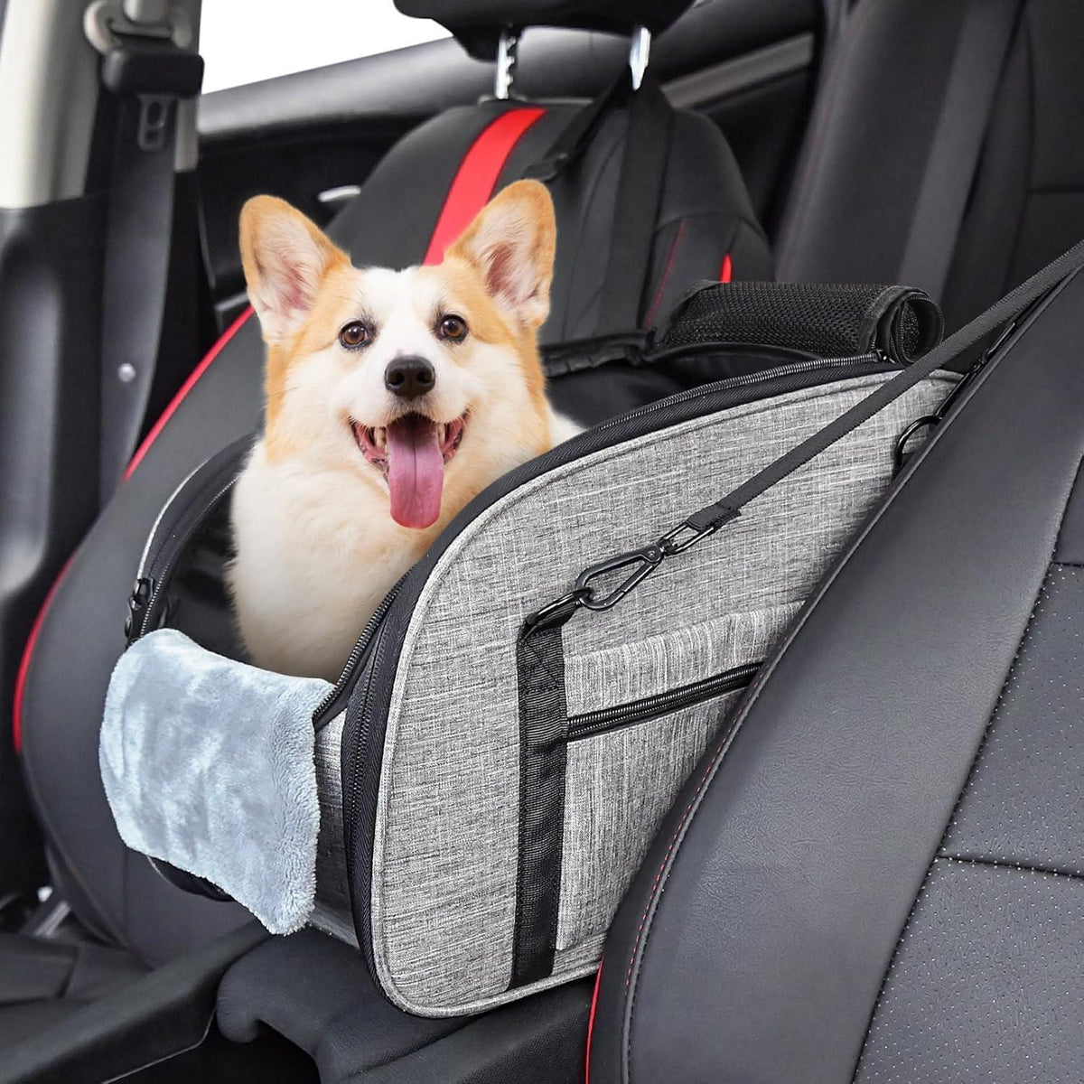 Hunde Autositz für Kleine Hunde – Sicher & Bequem für Mittelkonsole