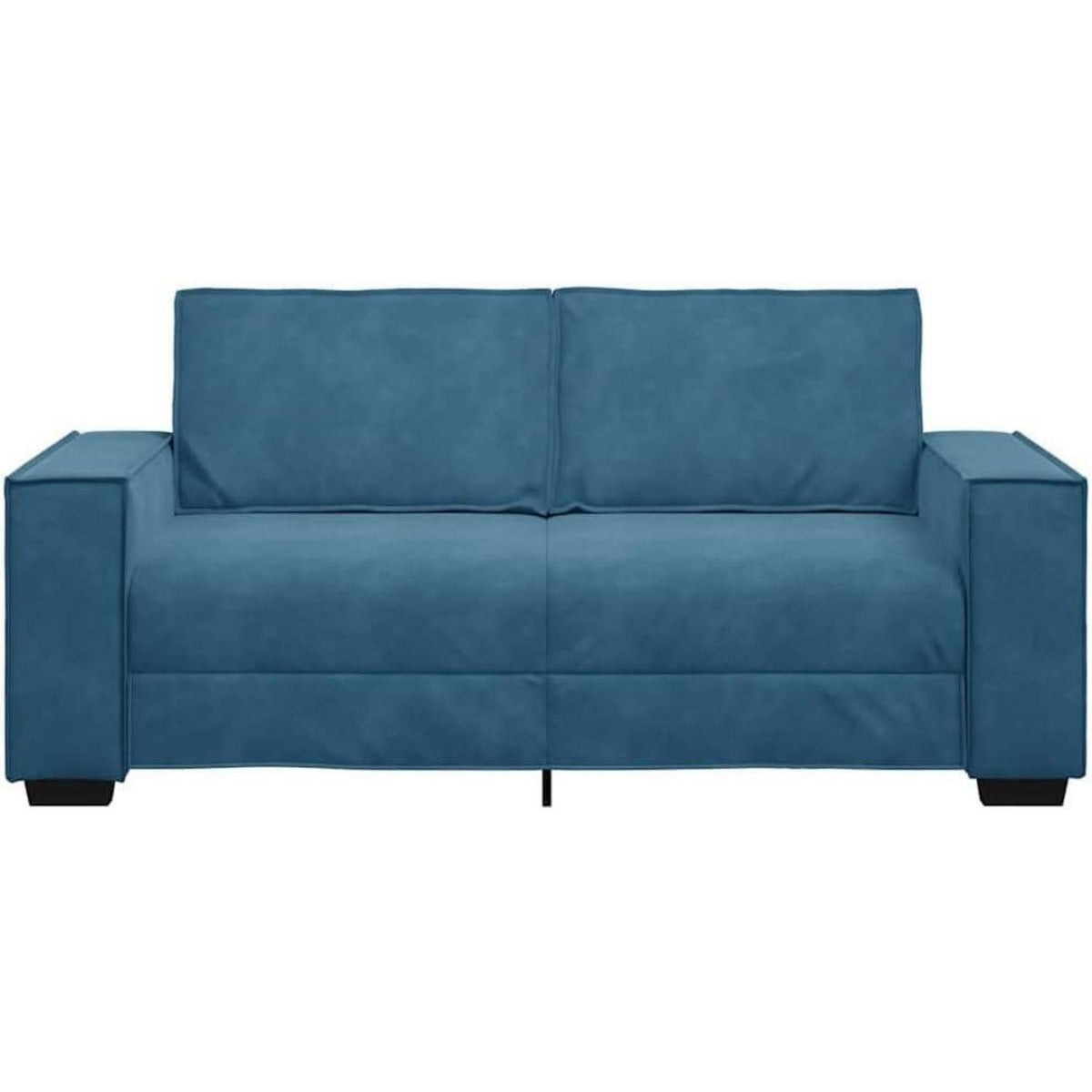 2-Sitzer Sofa Stoff Blau, 140 cm – Modernes Mini Sofa