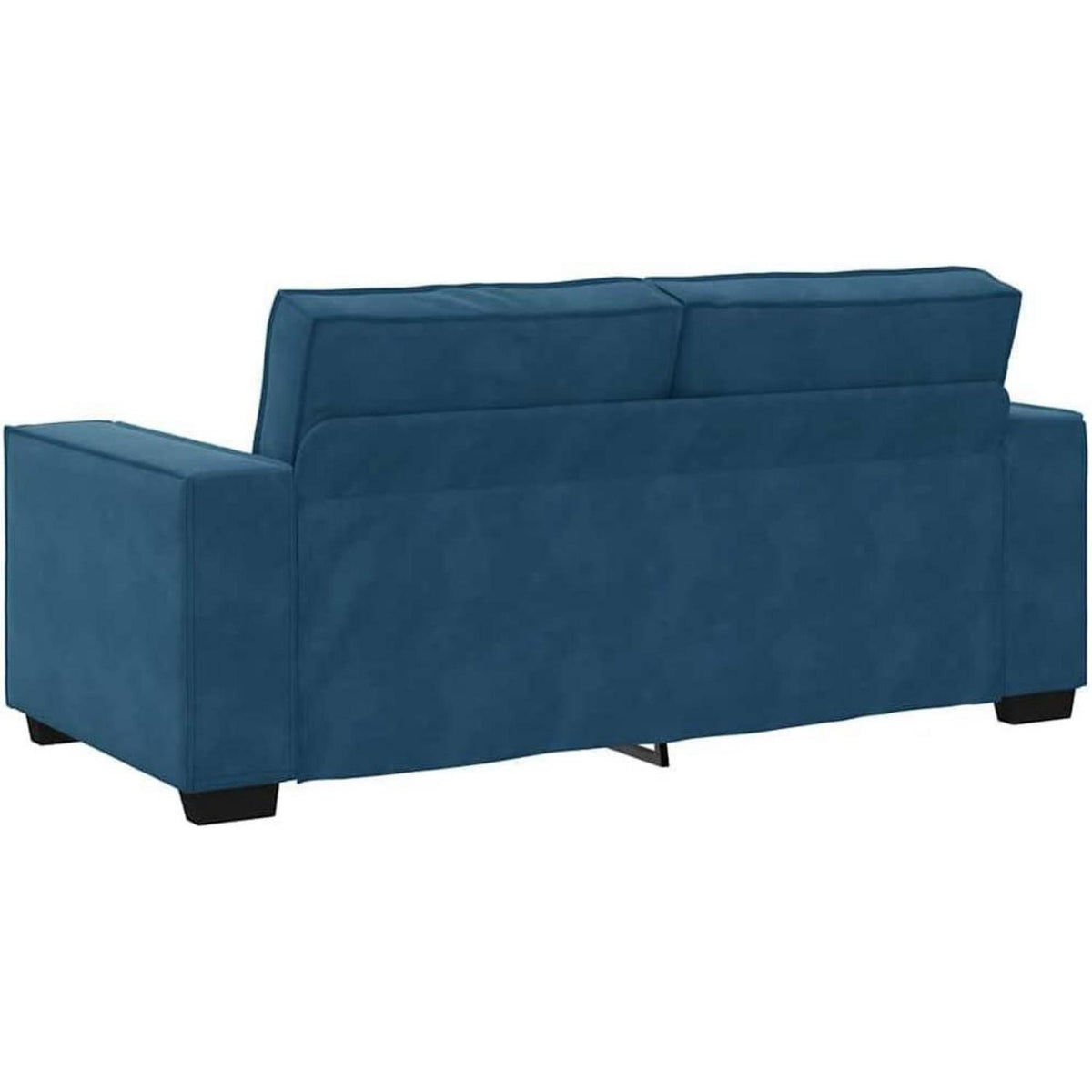 2-Sitzer Sofa Stoff Blau, 140 cm – Modernes Mini Sofa