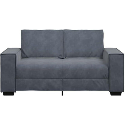 Modernes 2-Sitzer Sofa Dunkelgrau – 120 cm Mini Couch