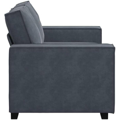 Modernes 2-Sitzer Sofa Dunkelgrau – 120 cm Mini Couch