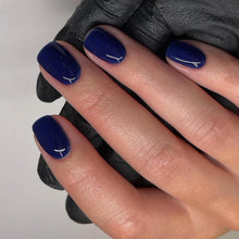 Marineblau Press On Nails - Kurze, Eckige Falsch Nägel zum Aufkleben