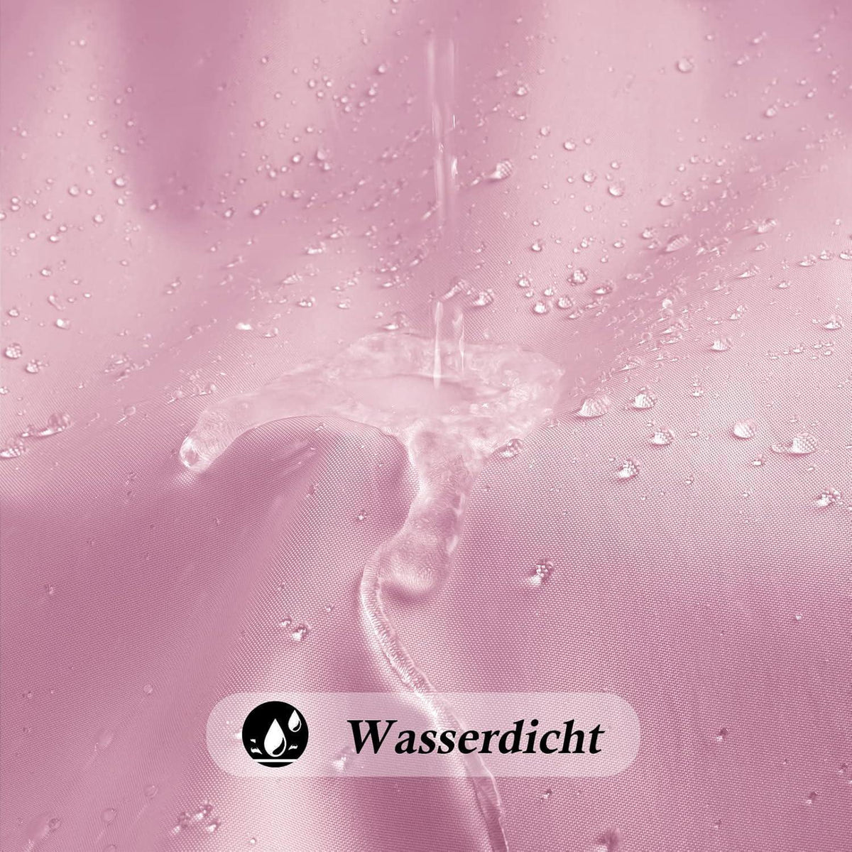Rosa Duschvorhang 180x220 cm – Textil, Waschbar & Wasserdicht