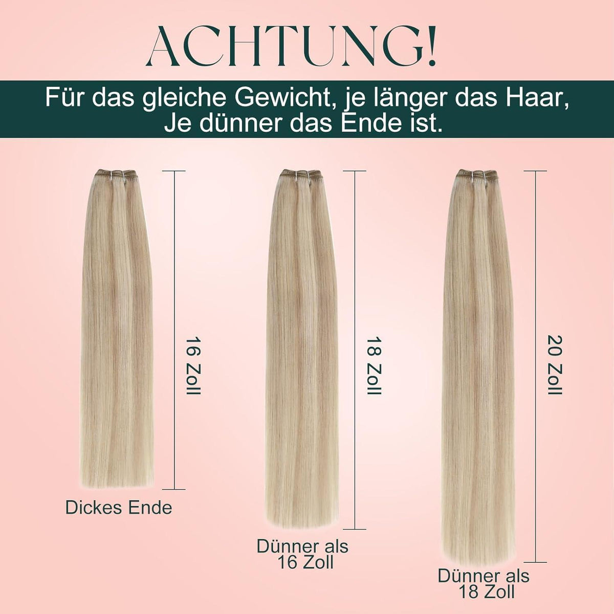 Echthaar Tressen Blond – Einnähhaare Aschblond & Gelbblond