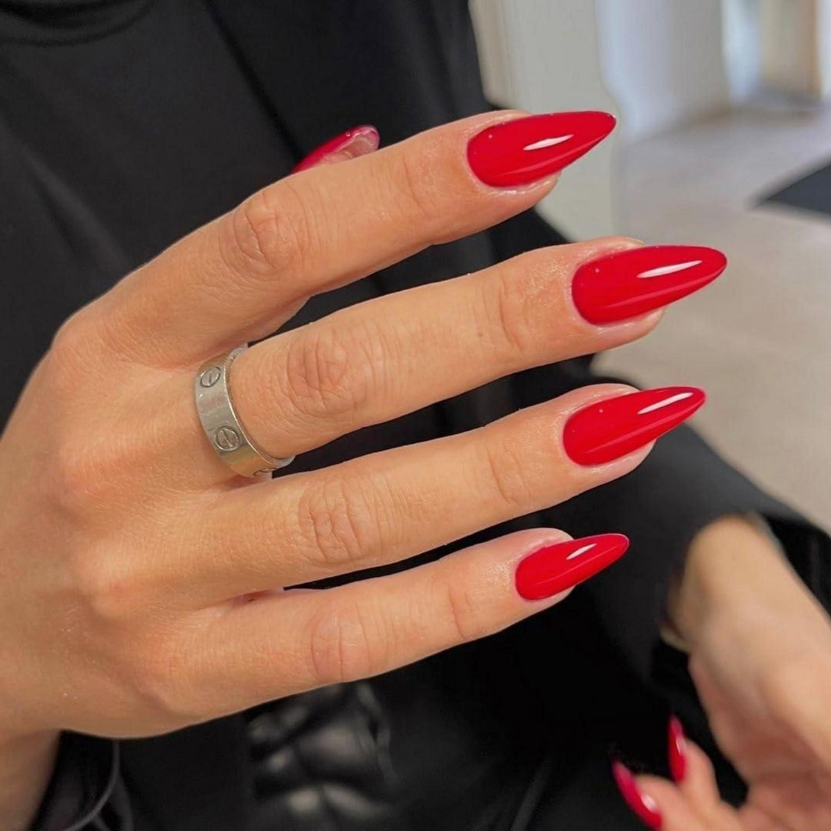 Korallenrote Mandel Press On Nails – Künstliche Nägel zum Aufkleben