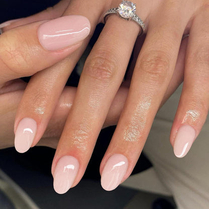 Altrosa Press On Nails Kurz – Mandelform, 24 Stück Set