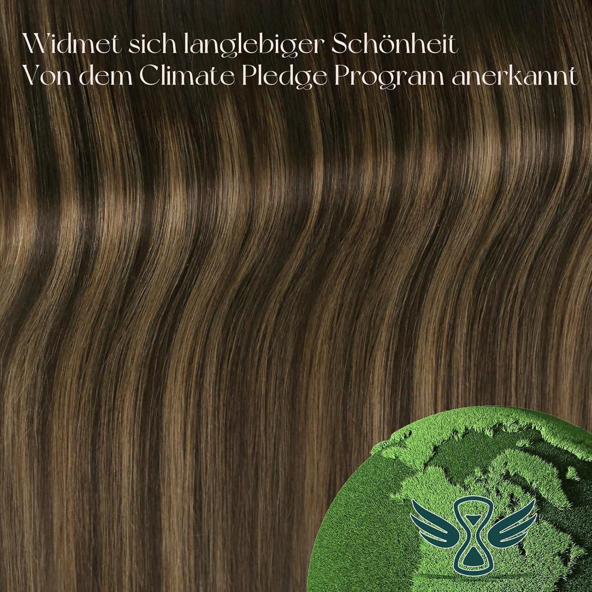 Clip-In Echthaar Extensions Braun Ombre Balayage