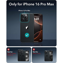 iPhone 16 Pro Max Hülle mit Kamerasteuerung, MagSafe, Militärschutz, Schwarz