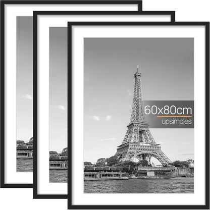 Bilderrahmen 60x80 cm Schwarz im 3er-Set
