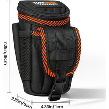 Werkzeugtasche mit Gürtelclip, Schwarz-Orange, Robustes Nylon