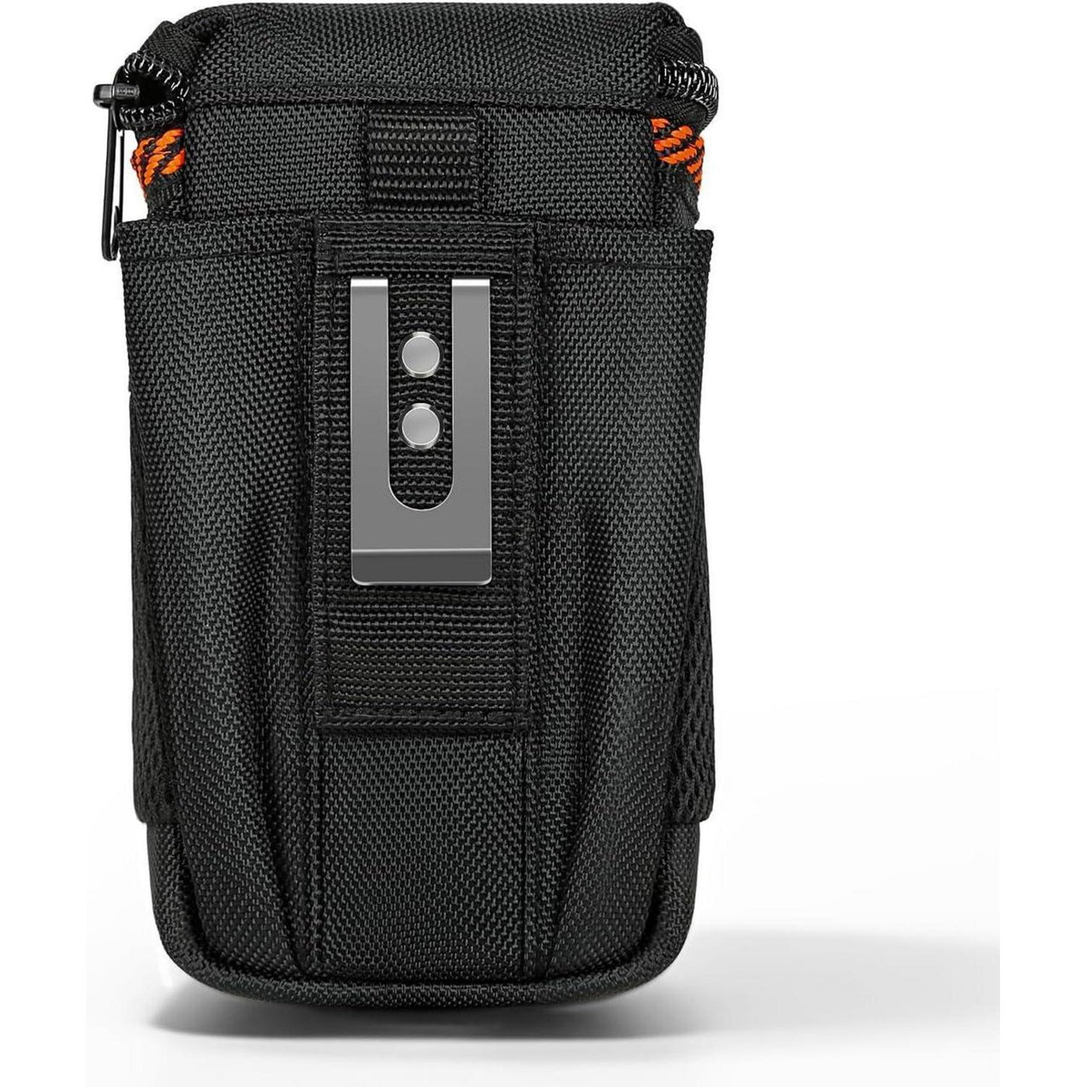 Werkzeugtasche mit Gürtelclip, Schwarz-Orange, Robustes Nylon
