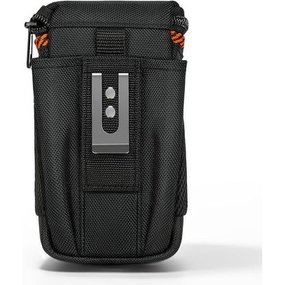 Werkzeugtasche mit Gürtelclip, Schwarz-Orange, Robustes Nylon