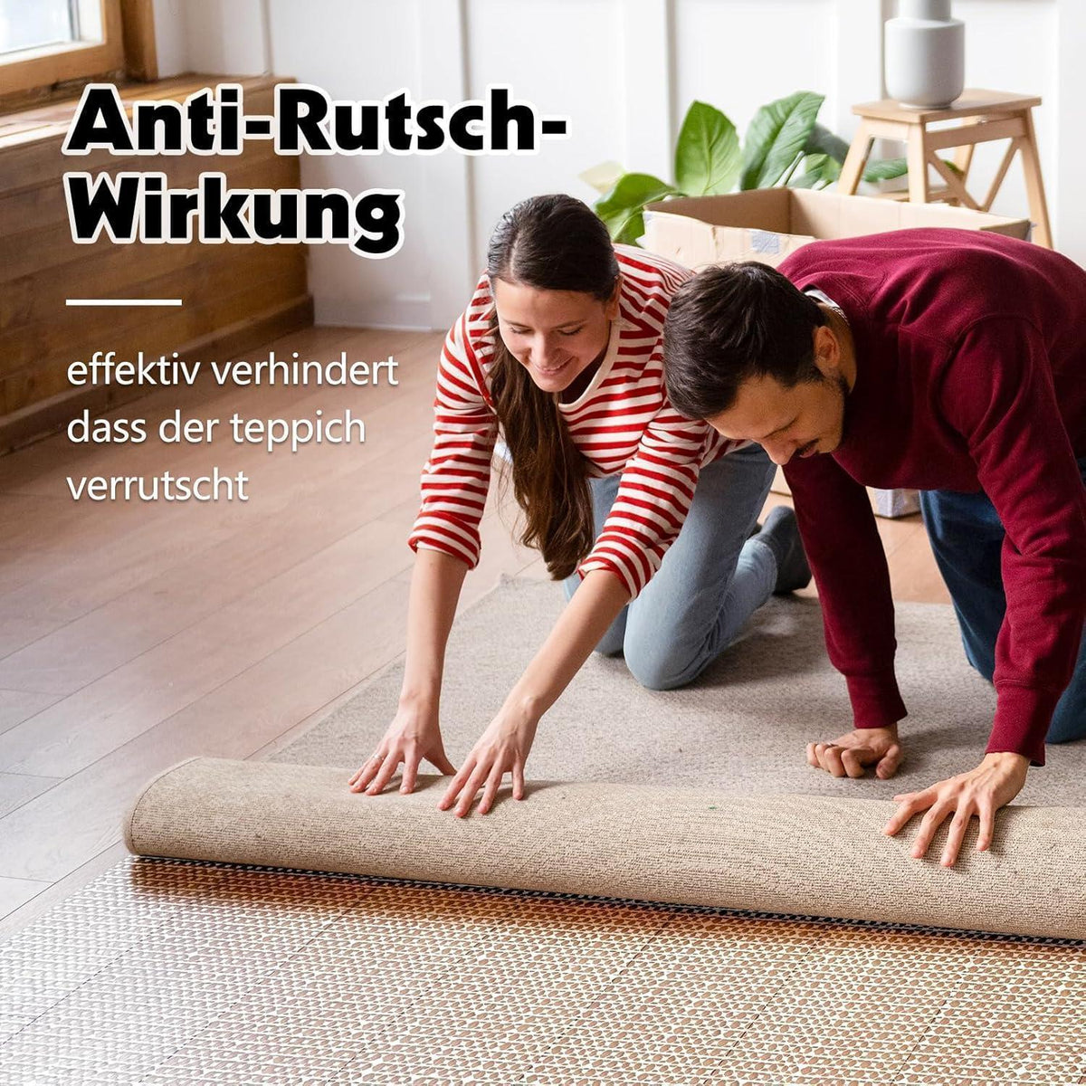 Rutschfeste Teppichunterlage 70x140cm – Universal Gleitschutz