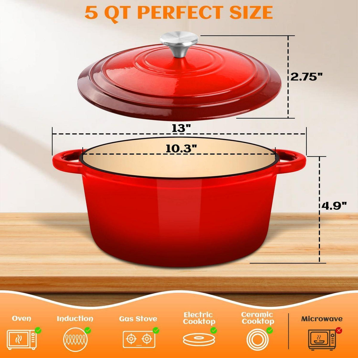 Gusseisen Dutch Oven Backset mit Zubehör