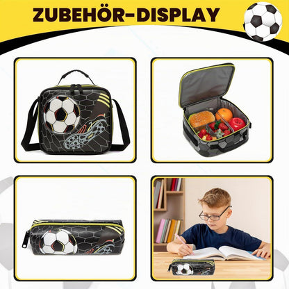 Schultrolley Rucksack mit Rollen für Kinder – Sports Football