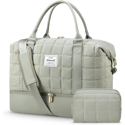Reisetasche Damen mit Schuhfach & Nassfach, Kliniktasche M Grün