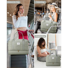 Reisetasche Damen mit Schuhfach & Nassfach, Kliniktasche M Grün