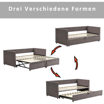 Convertible Schlafsofa 180x200 cm mit Lattenrost & Bettrahmen