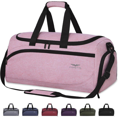Sport- und Reisetasche 50L mit Schuhfach & Nassfach, wasserdicht, rosa