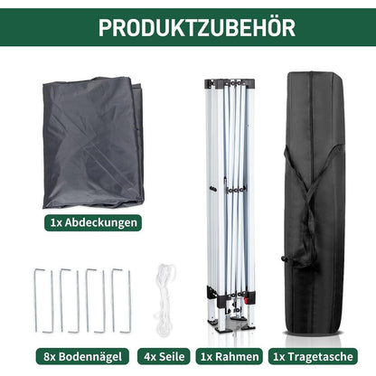 3x3m Faltpavillon – Wasserdicht, Stabil & UV-Schutz für Garten & Camping