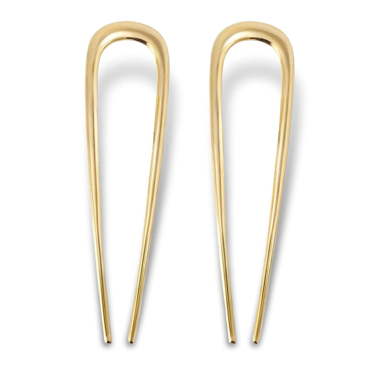 Französische Haarnadeln goldfarben Metall Chignon U-förmige Damen 2