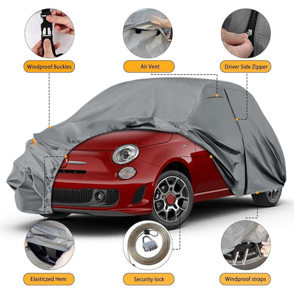 Autoabdeckung wasserdicht FIAT 500 2007-2025 Allwetter Schutzhülle
