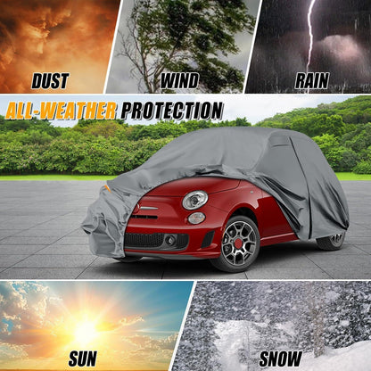 Autoabdeckung wasserdicht FIAT 500 2007-2025 Allwetter Schutzhülle