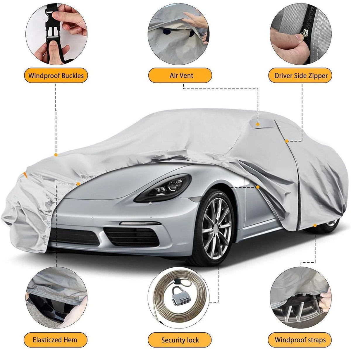 Autoabdeckung wasserdicht Porsche 718 Boxster/Cayman 1997-2025